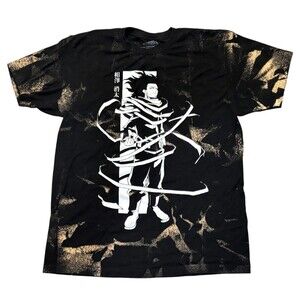 Anime My Hero Academia Men T-Shirt Whitewash Black White Aizawa Graphic Large